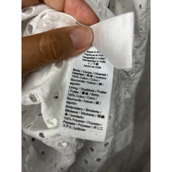 J CREW Classic-fit shirt in eyelet Item AW837 Size 8 - Picture 8 of 11